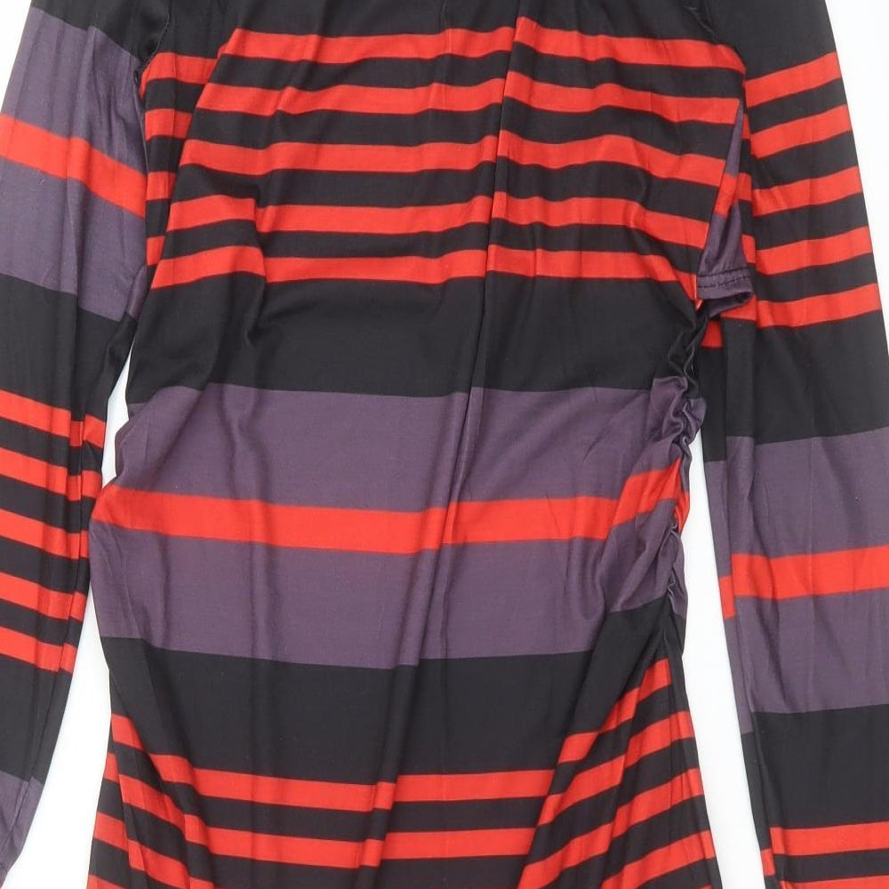 Preworn Womens Black Striped Shift Size S