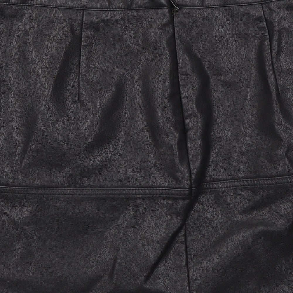New Look Womens Black A-Line Skirt Size 10