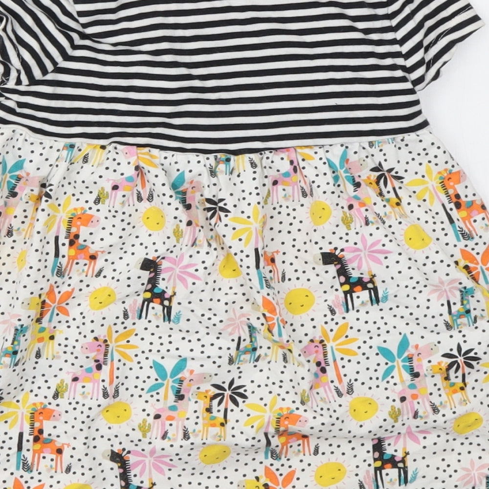 MINI CLUB Girls Multicoloured Geometric Fit & Flare Size 12-18 Months