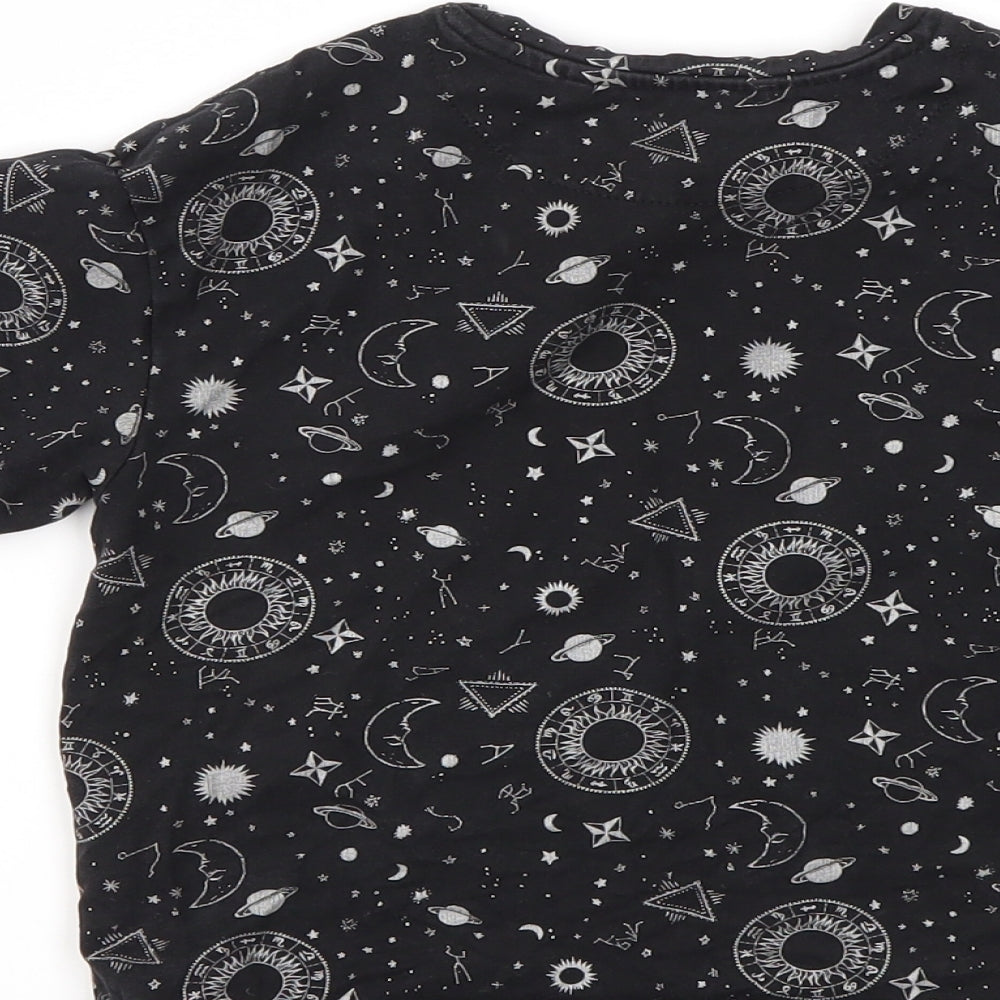 NEXT Girls Black Argyle/Diamond Basic T-Shirt Size 3 Years