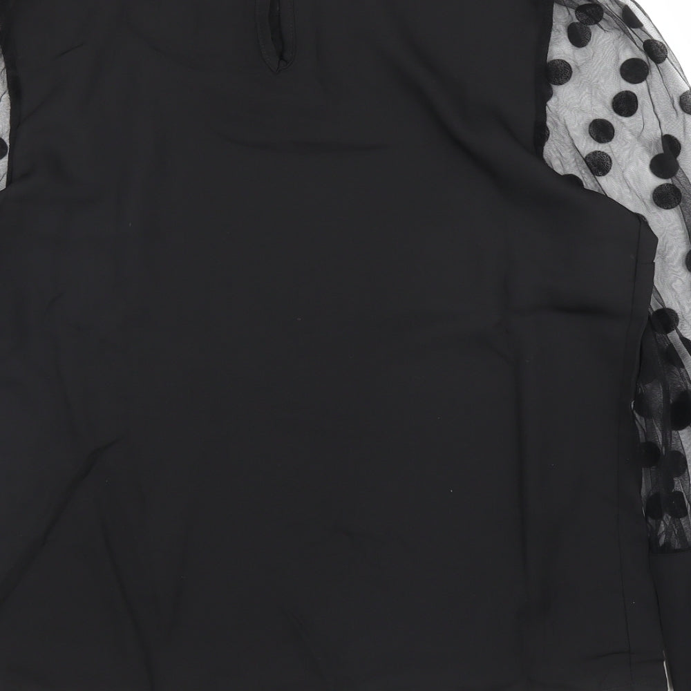 Lapa Womens Black Basic Blouse Size M