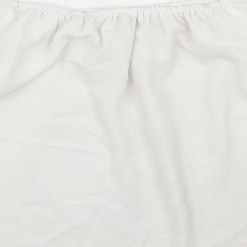 Stradavarius Womens White Basic Blouse Size S