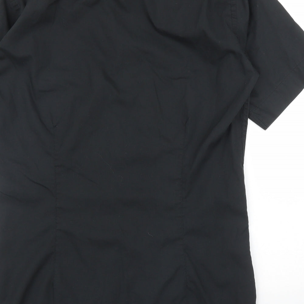 Kustom Kit Mens Black Button-Up Size 14