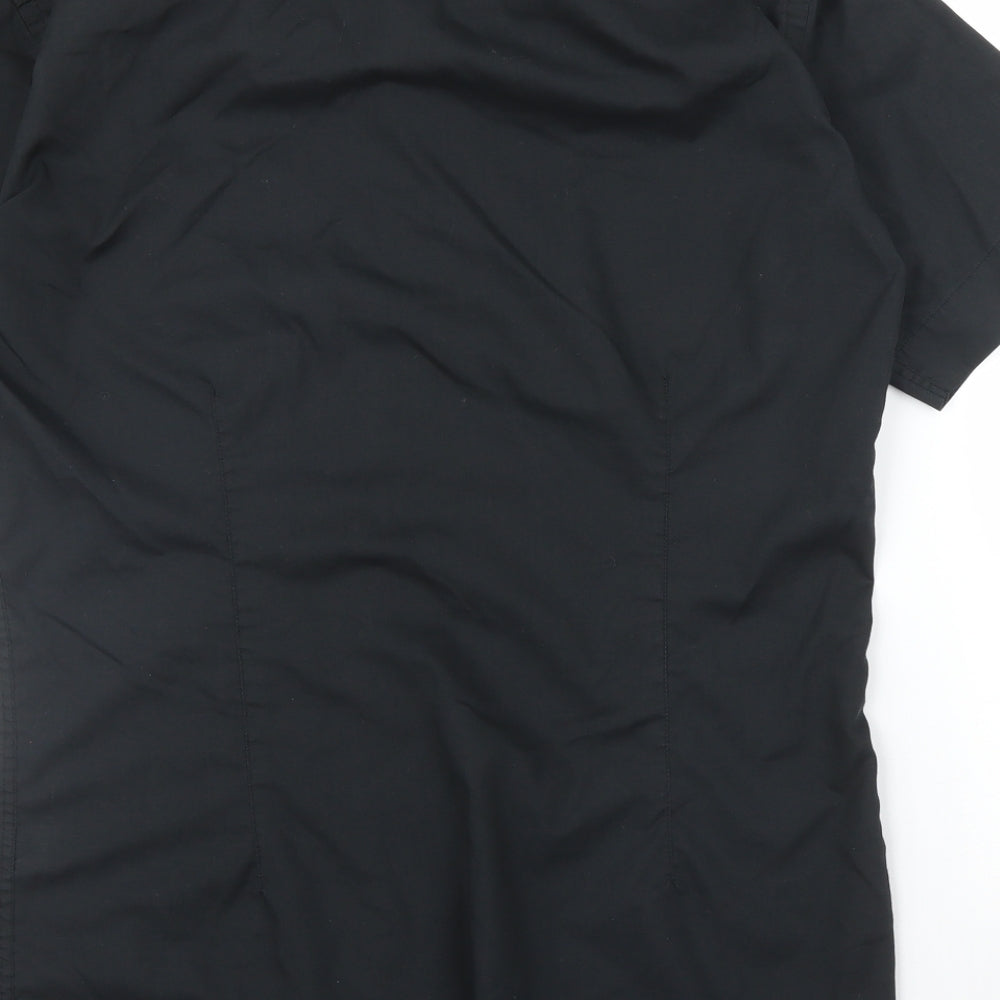 Kustom Kit Mens Black Button-Up Size 14