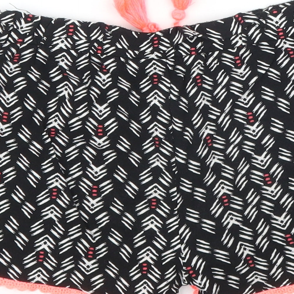 Primark Girls Black Striped Bermuda Shorts Size 6 Years
