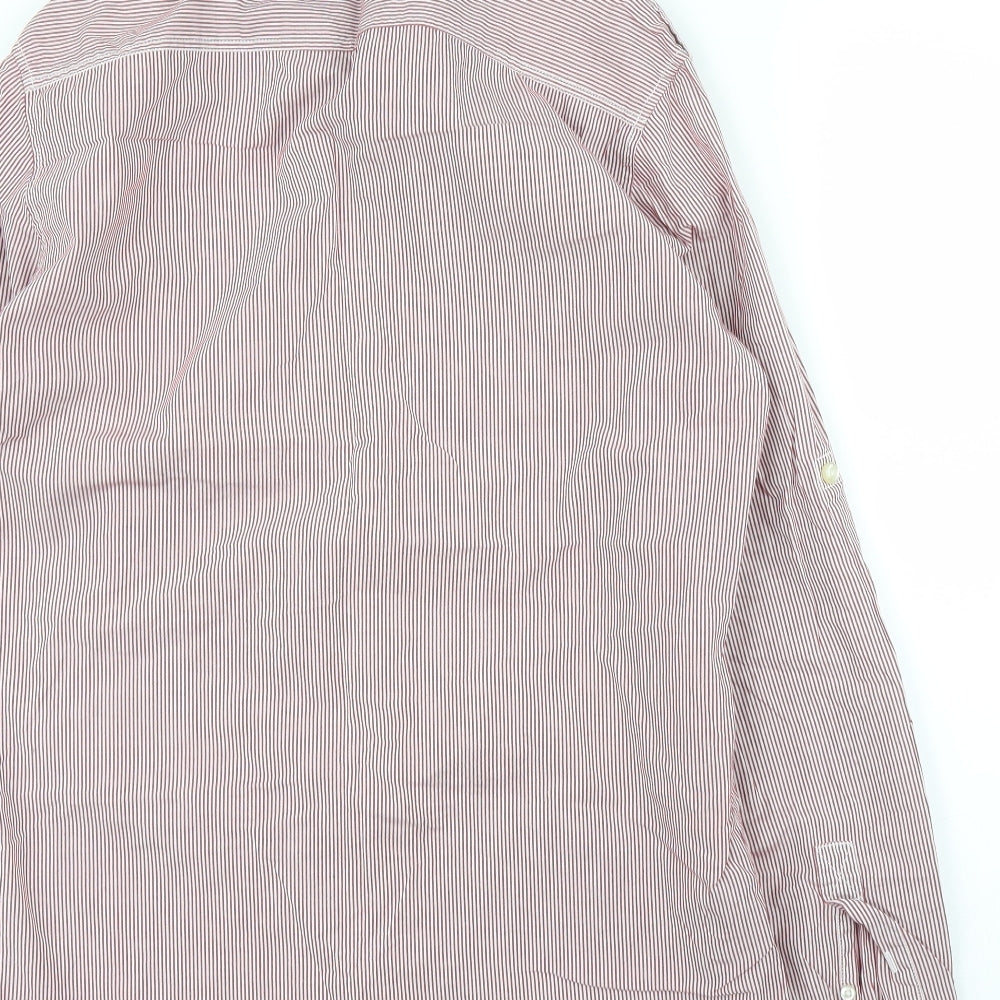NEXT Mens Purple Striped Button-Up Size M