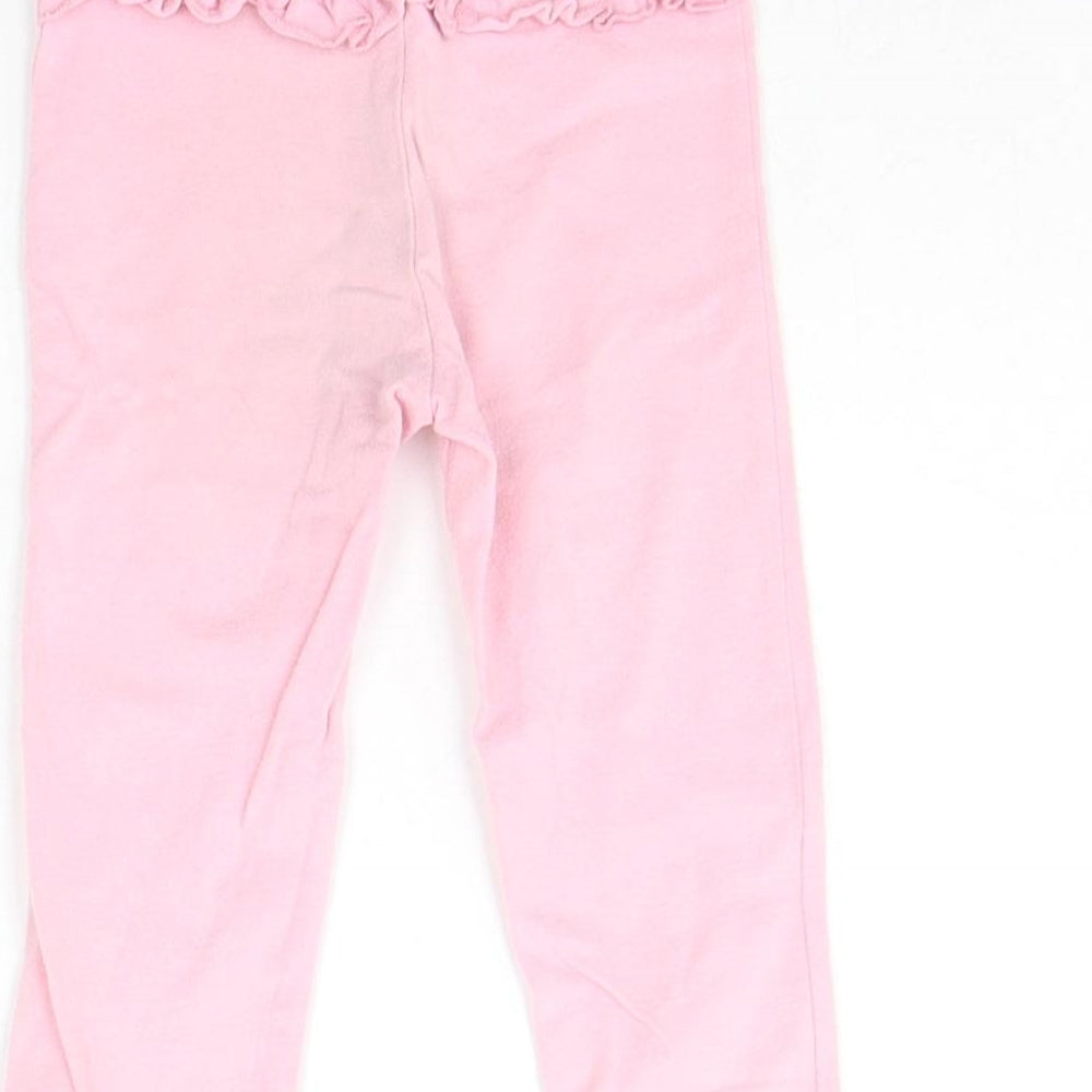 George Baby Pink Ikat Jogger Trousers Size 12-18 Months