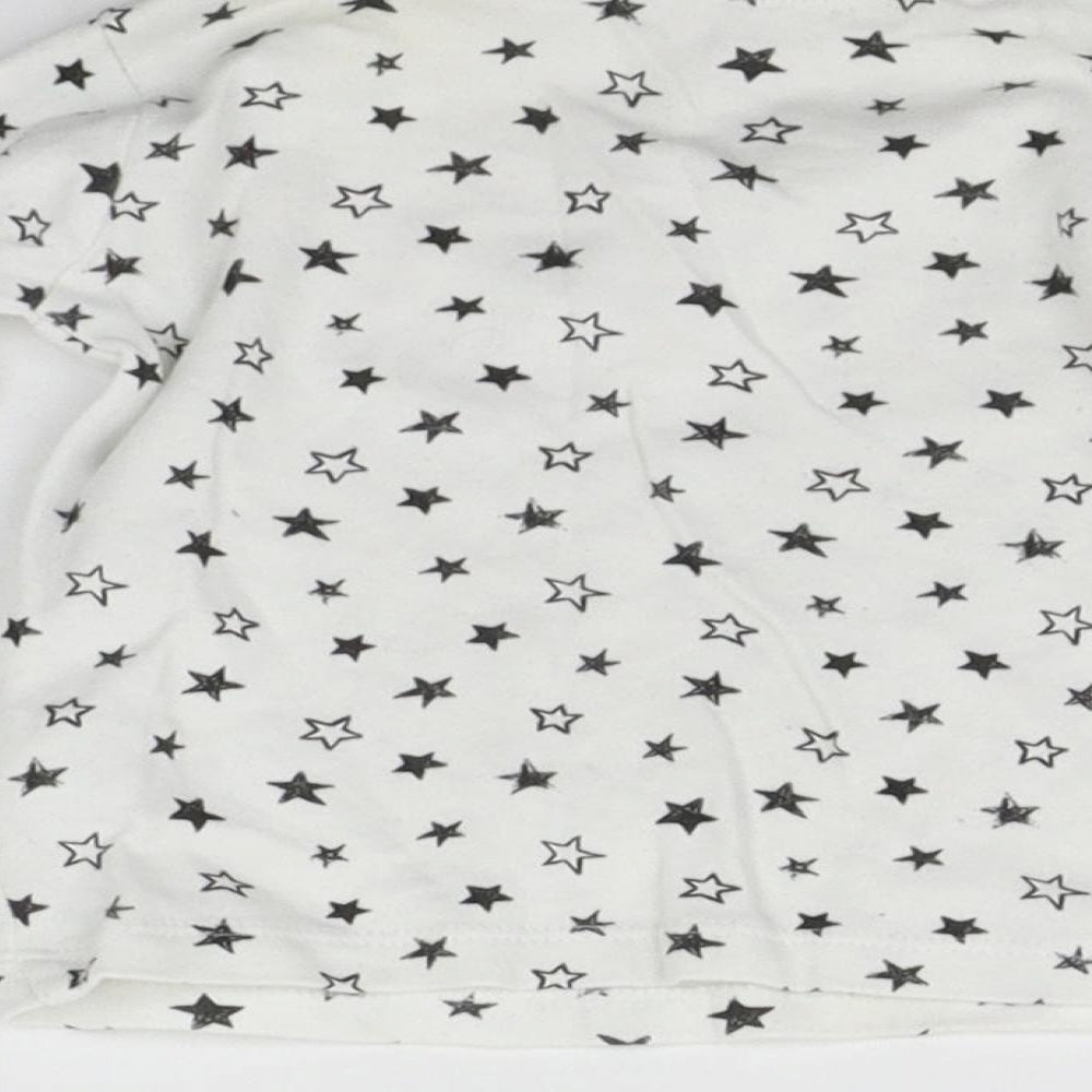 George Baby White Geometric Basic T-Shirt Size 3-6 Months - Stars