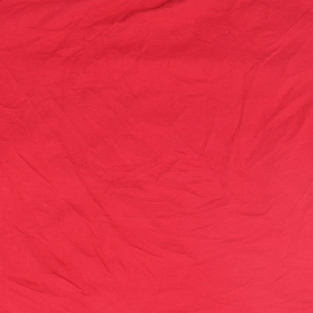 Preworn Womens Red Basic T-Shirt Size L