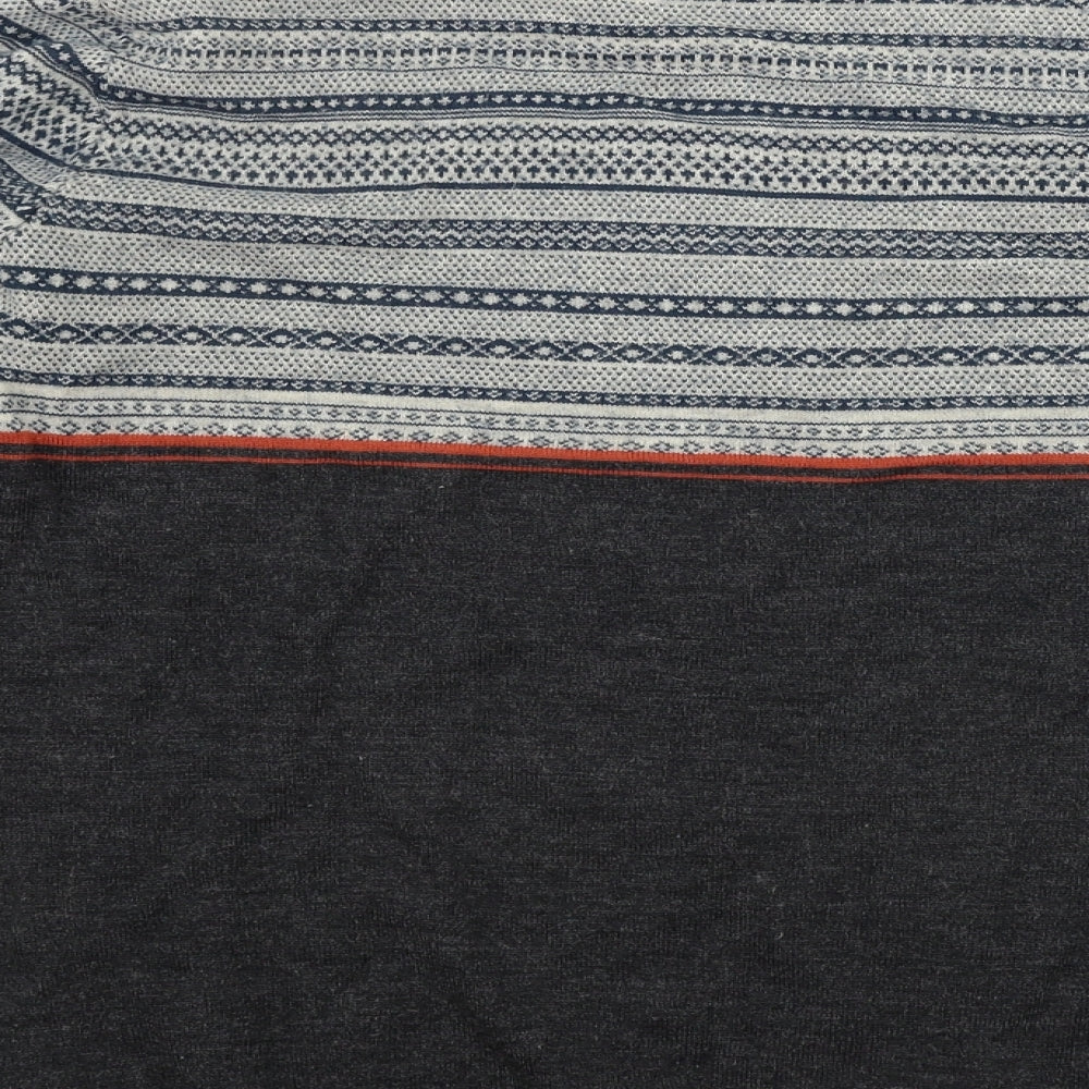 Cedarwood State Mens Grey Geometric Pullover Jumper Size XS
