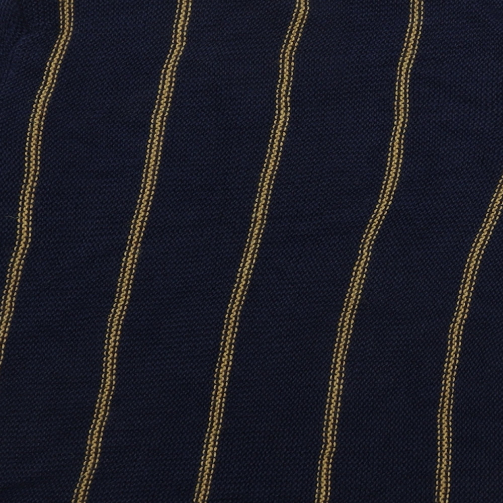 Marks & Spencer Womens Blue Striped Pullover Jumper Size 16
