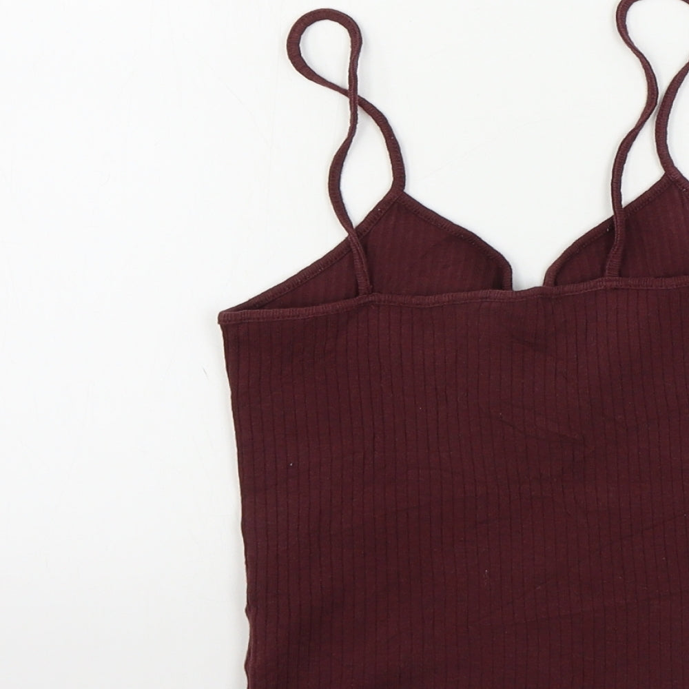 Topshop Womens Brown Basic Tank Size 6