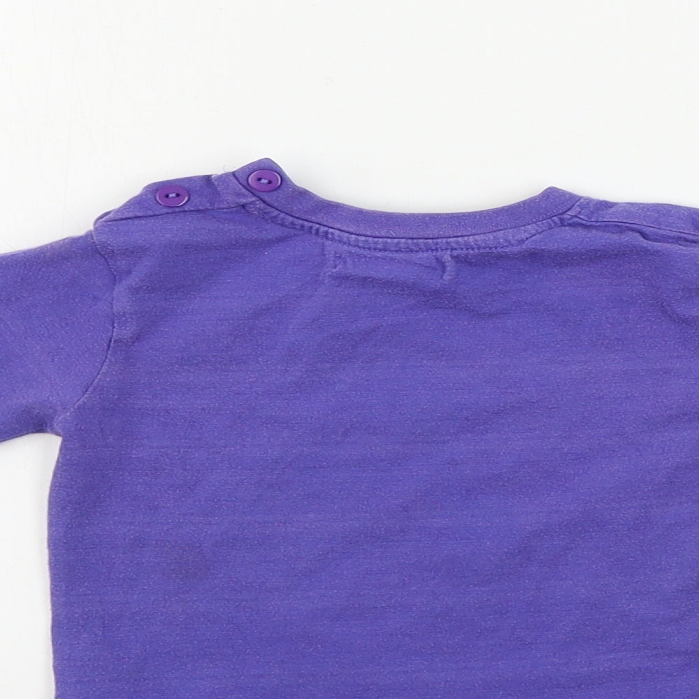 Boy Star Boys Purple Basic T-Shirt Size 12 Months
