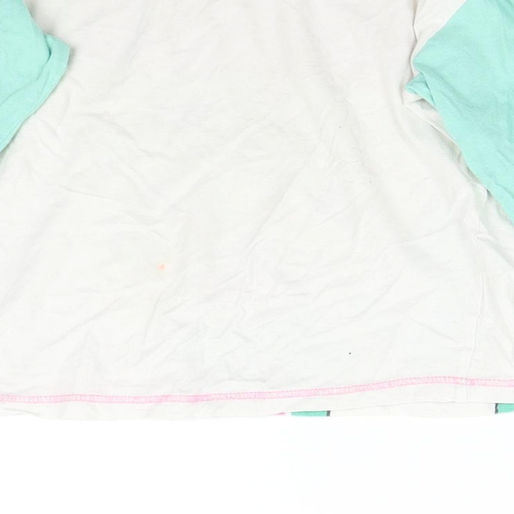 Preworn Girls Multicoloured Solid Top Pyjama Top Size 7-8 Years - Mermaid
