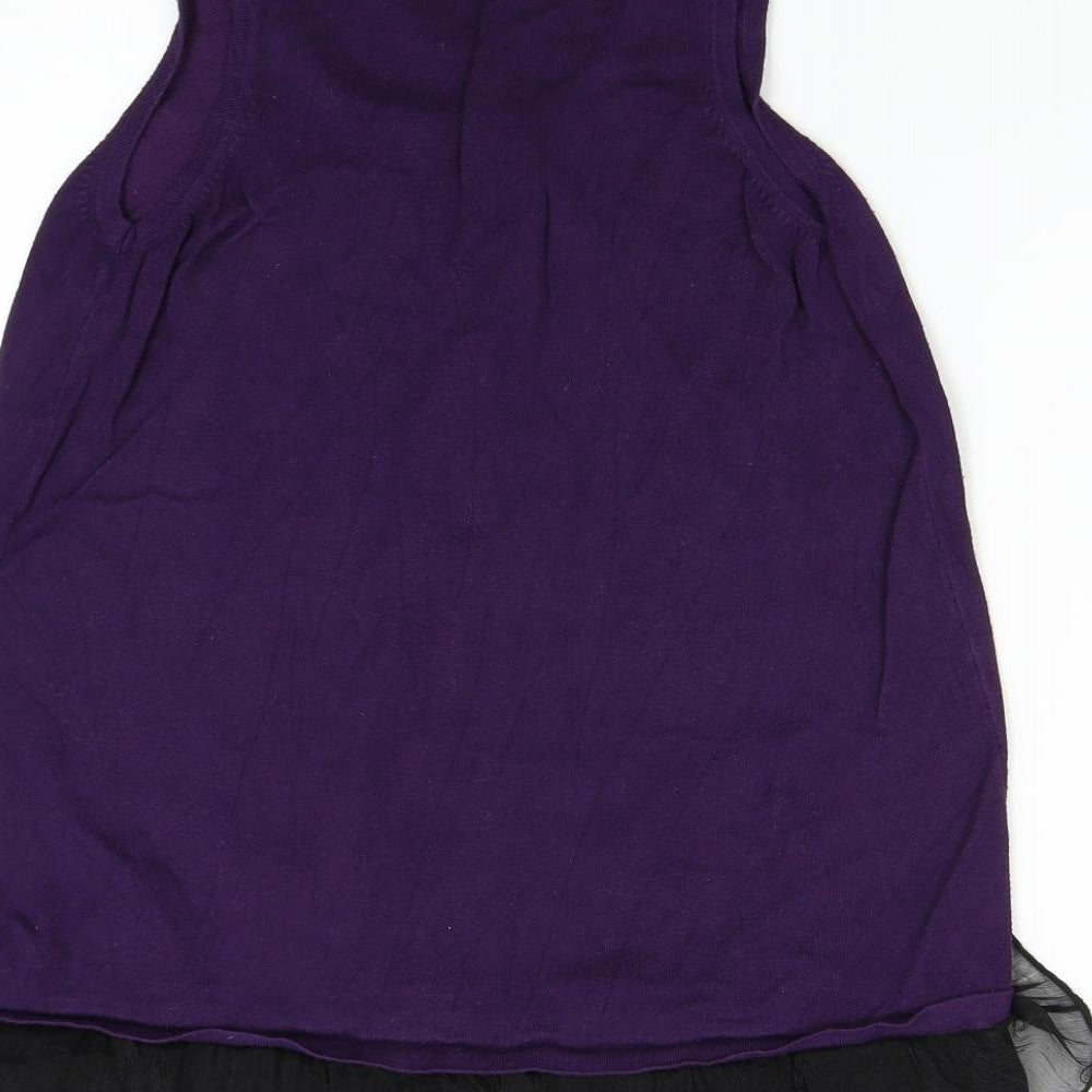 Tsega Womens Purple Knit Tunic Tank Size M