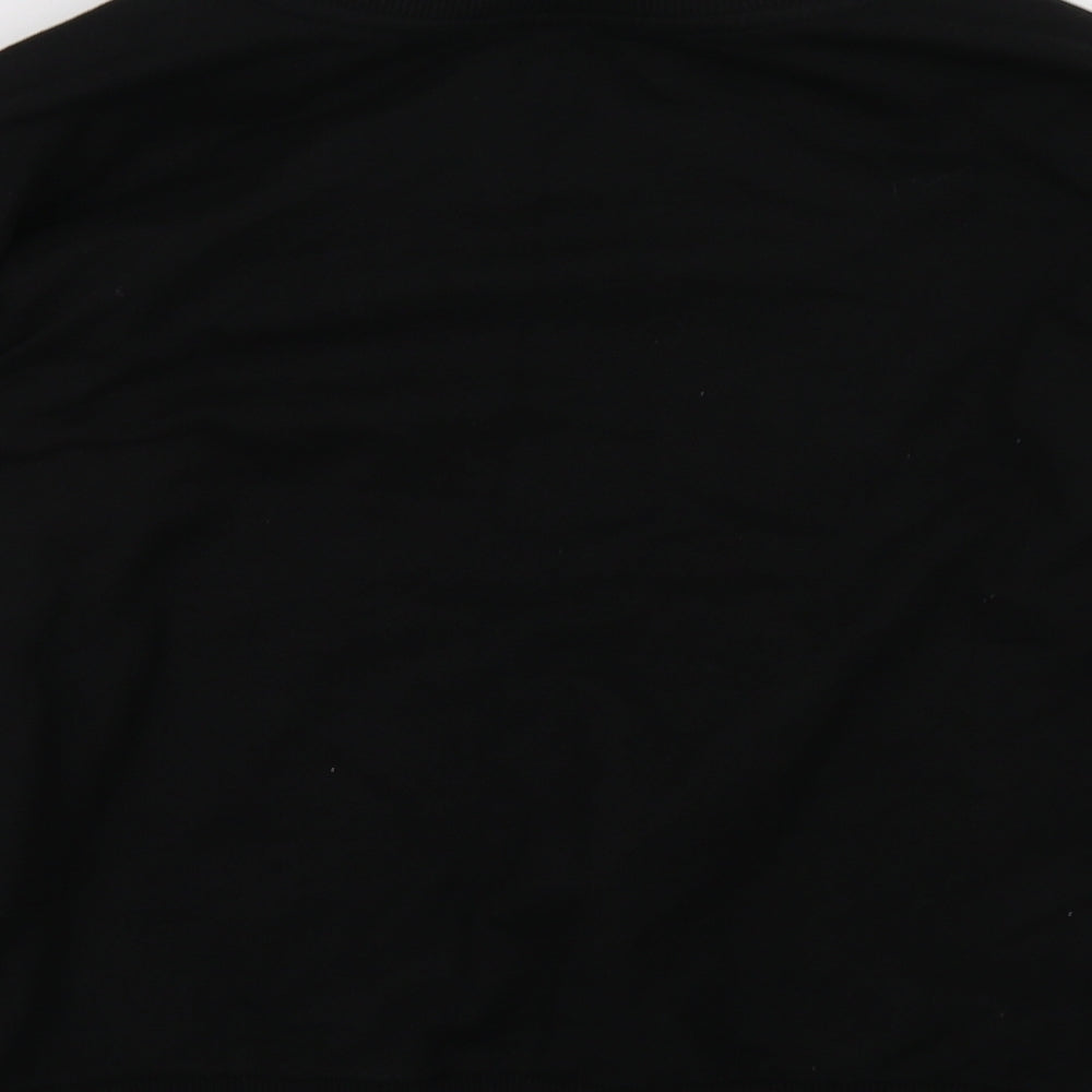 poor moi Womens Black Pullover Sweatshirt Size 10