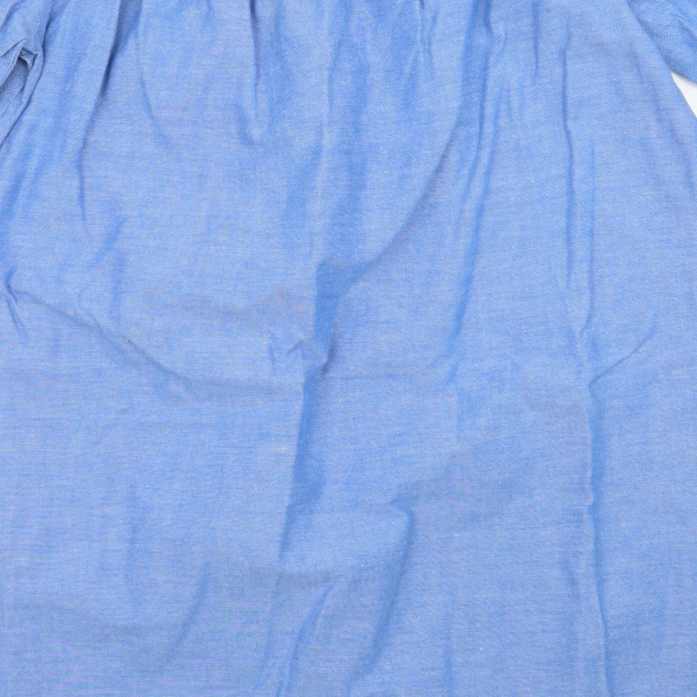 Dorothy Perkins Womens Blue Rayon Basic Blouse Size 14