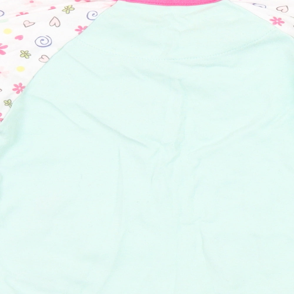 Mothercare Girls White Floral Basic T-Shirt Size 2 Years