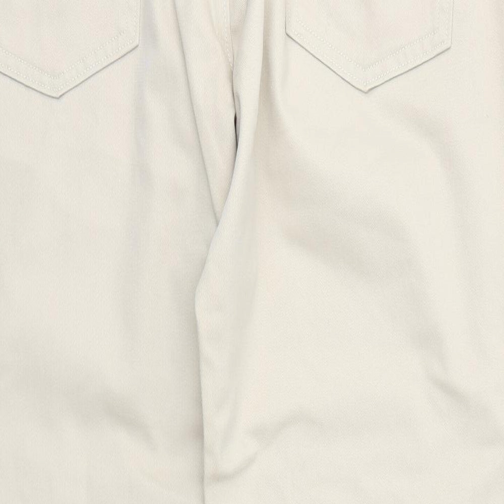 Tech Womens Beige Bootcut Jeans Size 34 in L29 in - Short