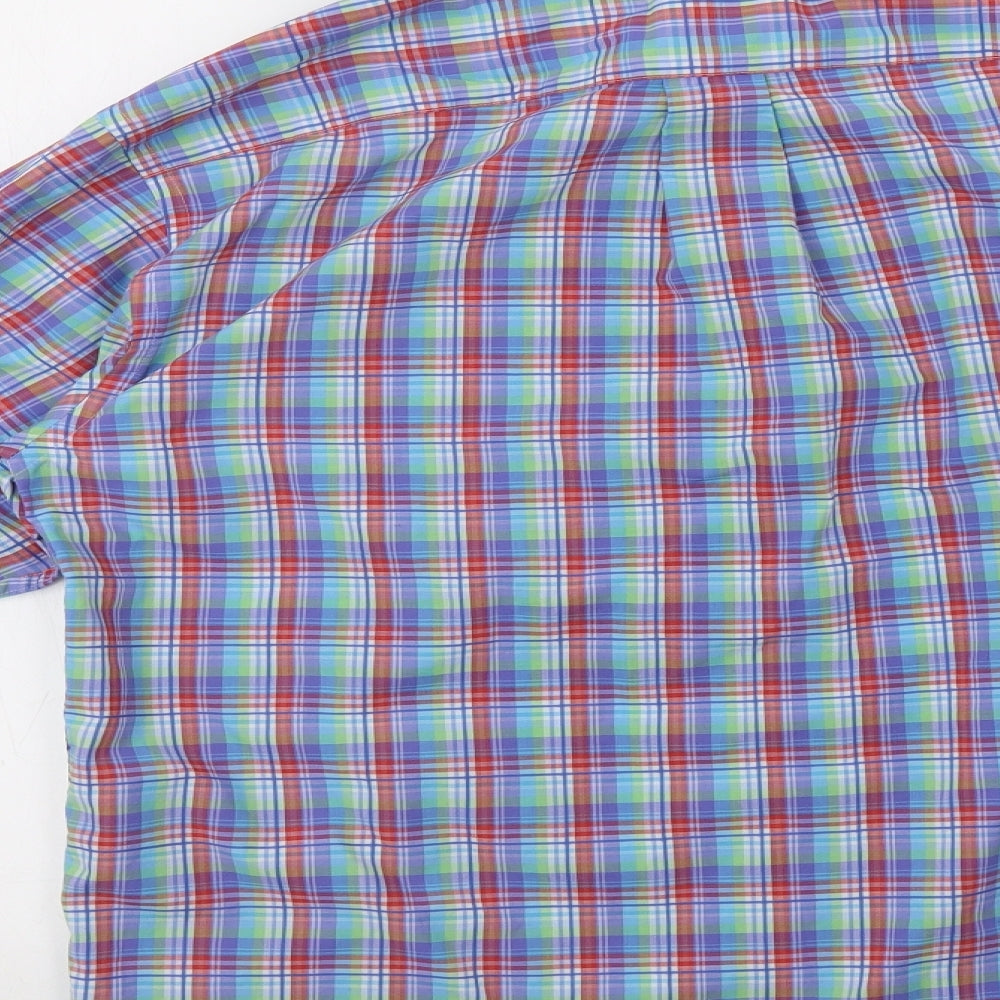 Roundtree & Yorke Mens Multicoloured Check Button-Up Size M