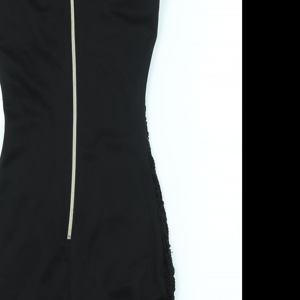 Agenda Womens Black Floral Pencil Dress Size 8