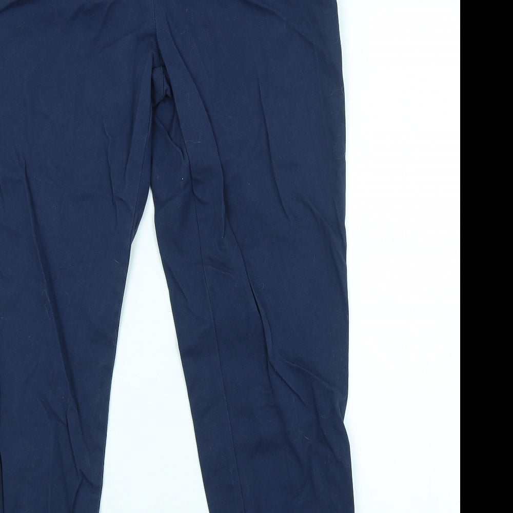 Peacocks Womens Blue Argyle/Diamond Chino Trousers Size 12 L26 in