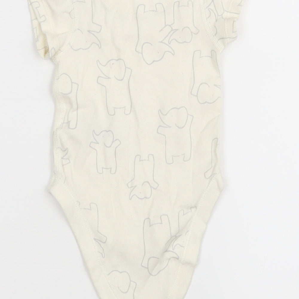 Marks & Spencer Baby White Animal Print Leotard One-Piece Size 0-3 Months