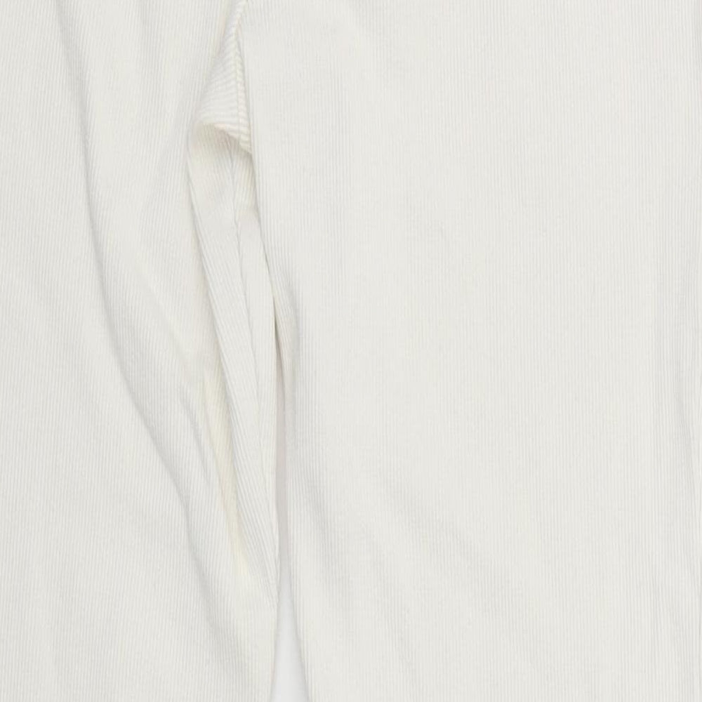 Boohoo Womens White Trousers Size 12 L26 in