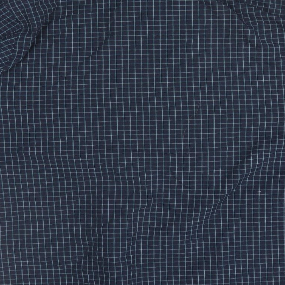Marks & Spencer Mens Blue Plaid Button-Up Size M