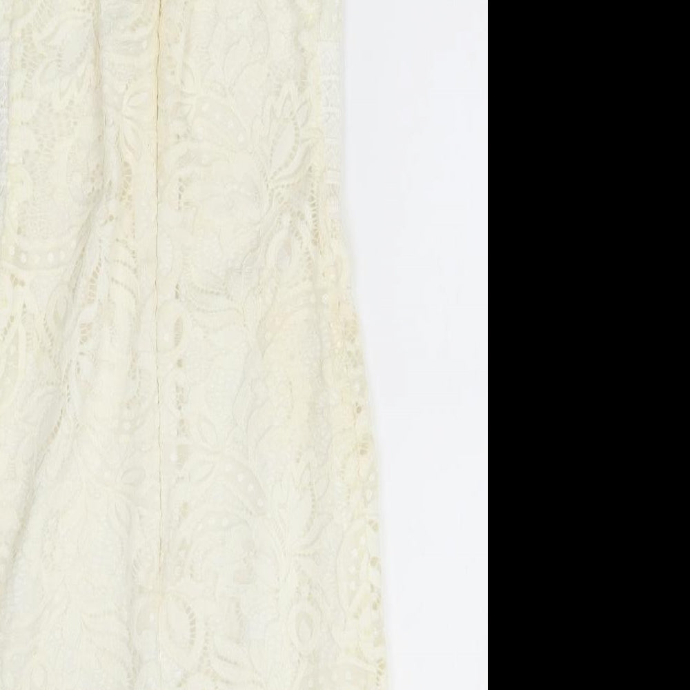 Topshop Womens Ivory Pencil Dress Size 6
