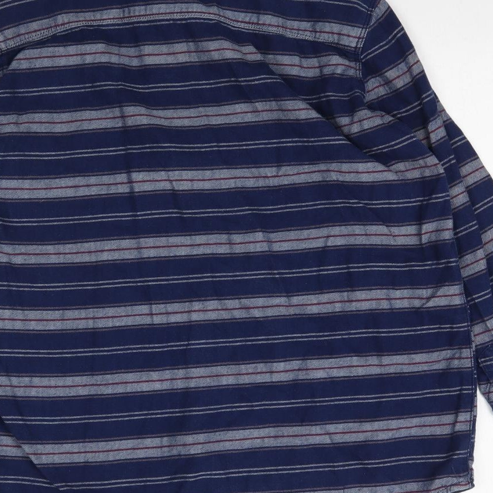 Topshop Womens Blue Striped Pullover Sweatshirt Size 8