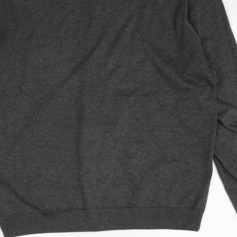 New Look Mens Grey Knit Pullover Jumper Size S