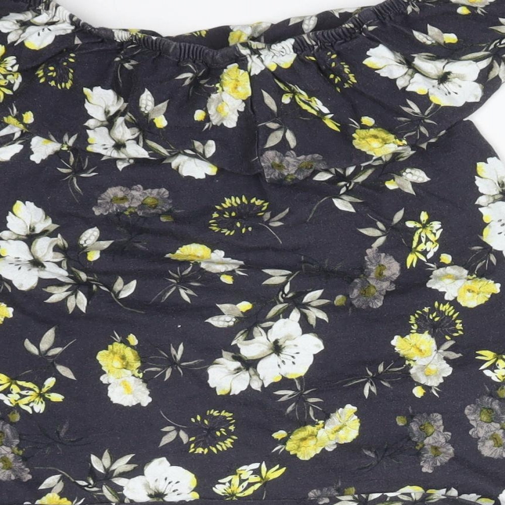 NEXT Girls Multicoloured Floral Basic T-Shirt Size 9 Years