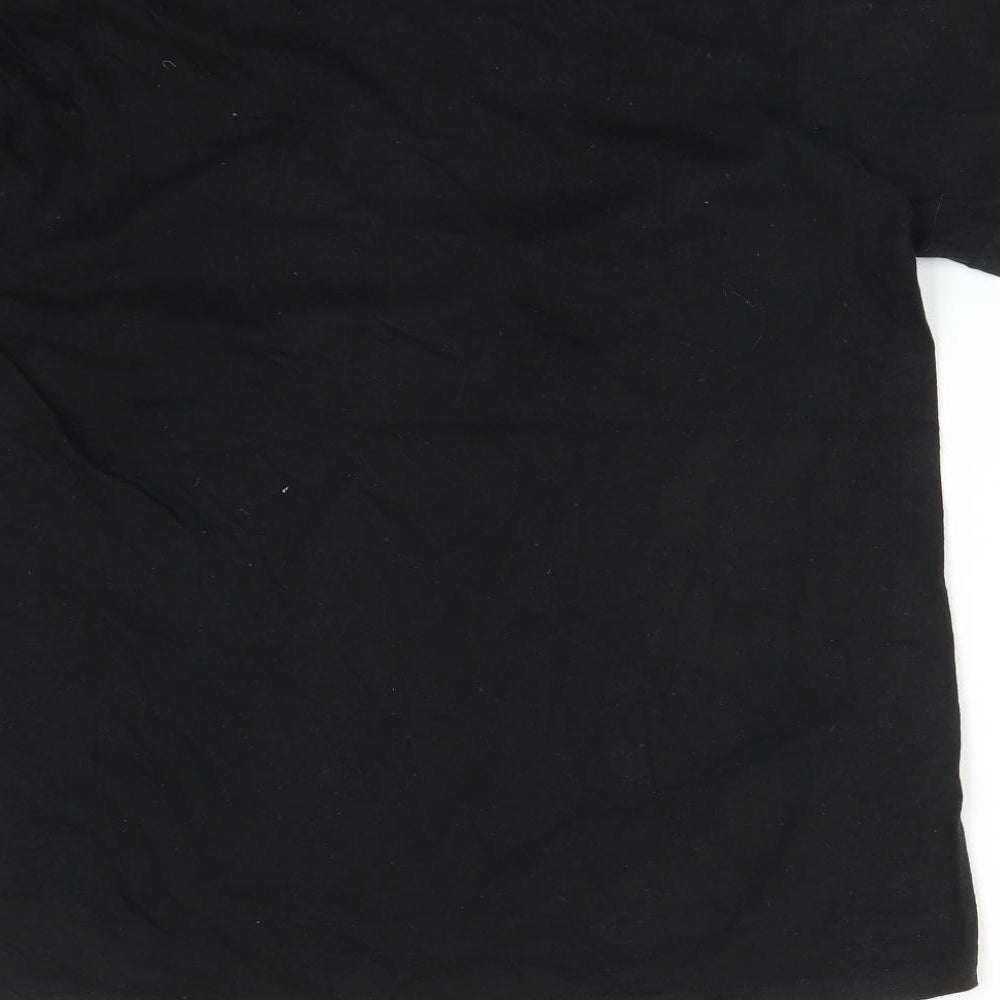 Club Womens Black Basic T-Shirt Size M - LA.