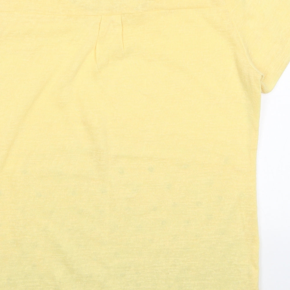 NEXT Womens Yellow Basic T-Shirt Size S