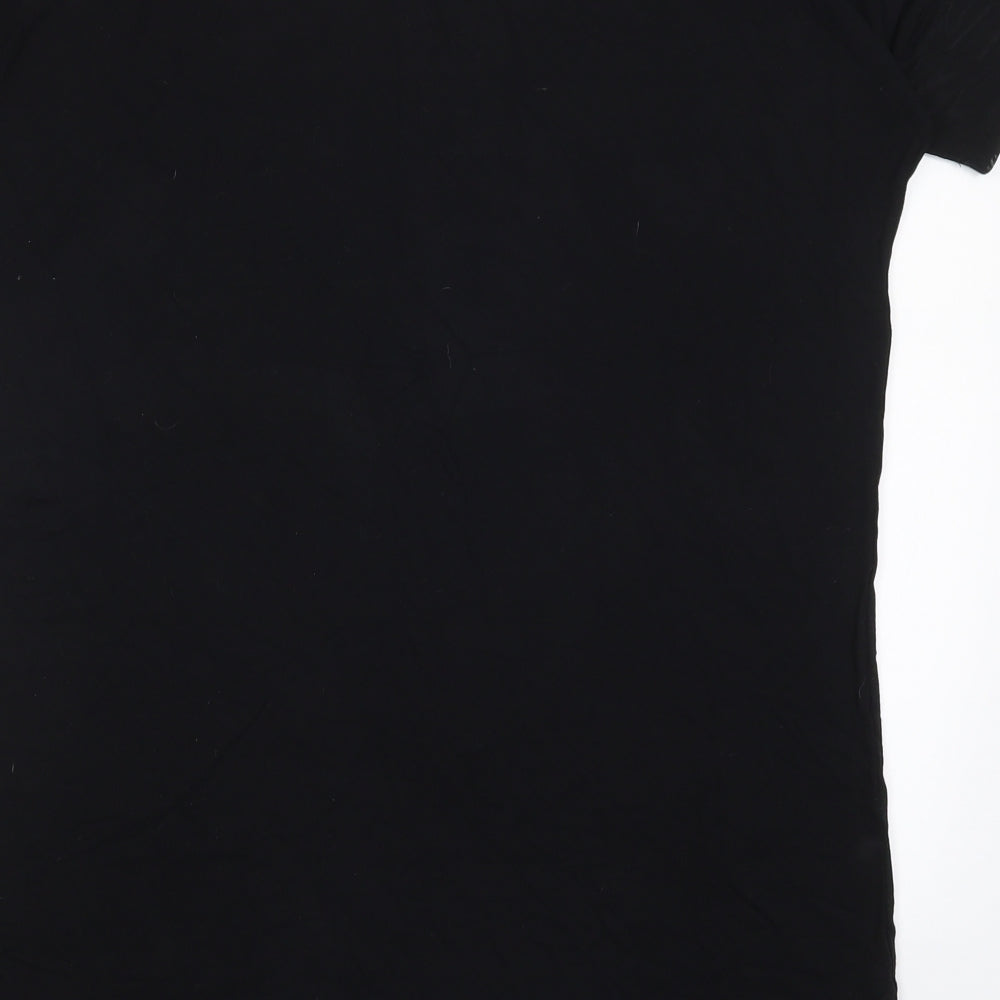 Missguided Womens Black T-Shirt Dress Size 8