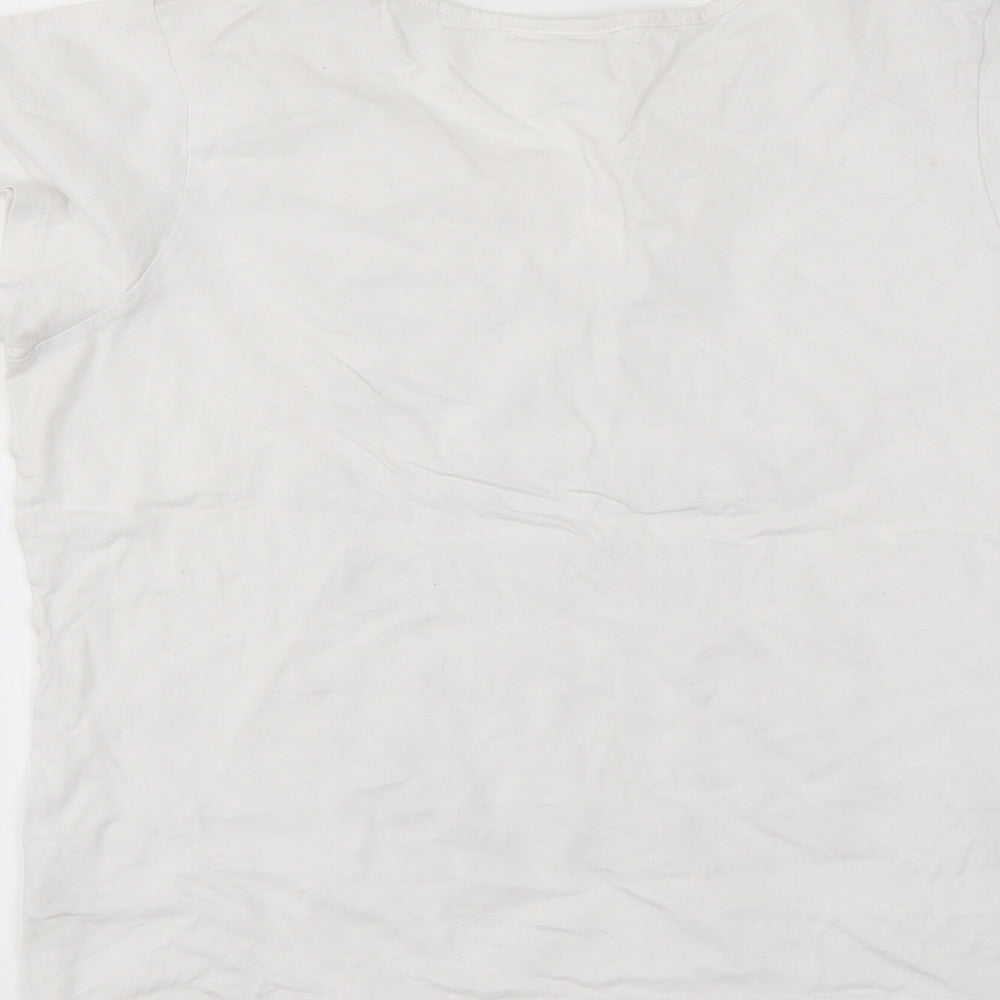 pep&co Womens White Basic T-Shirt Size 12