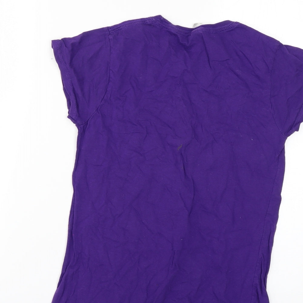 Gildan Womens Purple Basic T-Shirt Size S