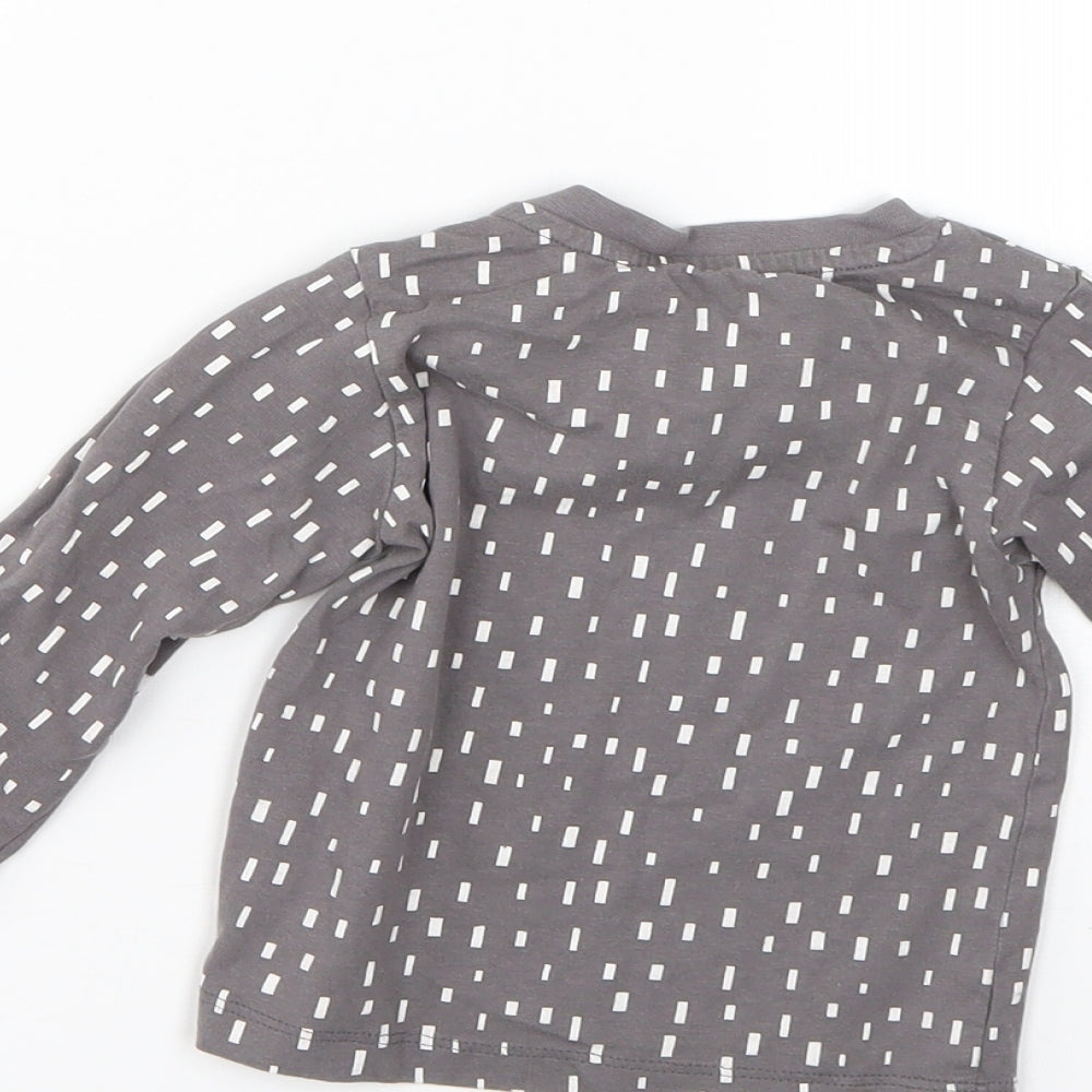 Matalan Baby Grey Geometric Basic T-Shirt Size 9-12 Months