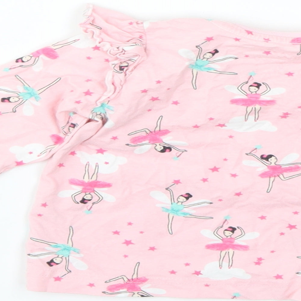 Matalan Baby Pink Floral Basic T-Shirt Size 12 Months