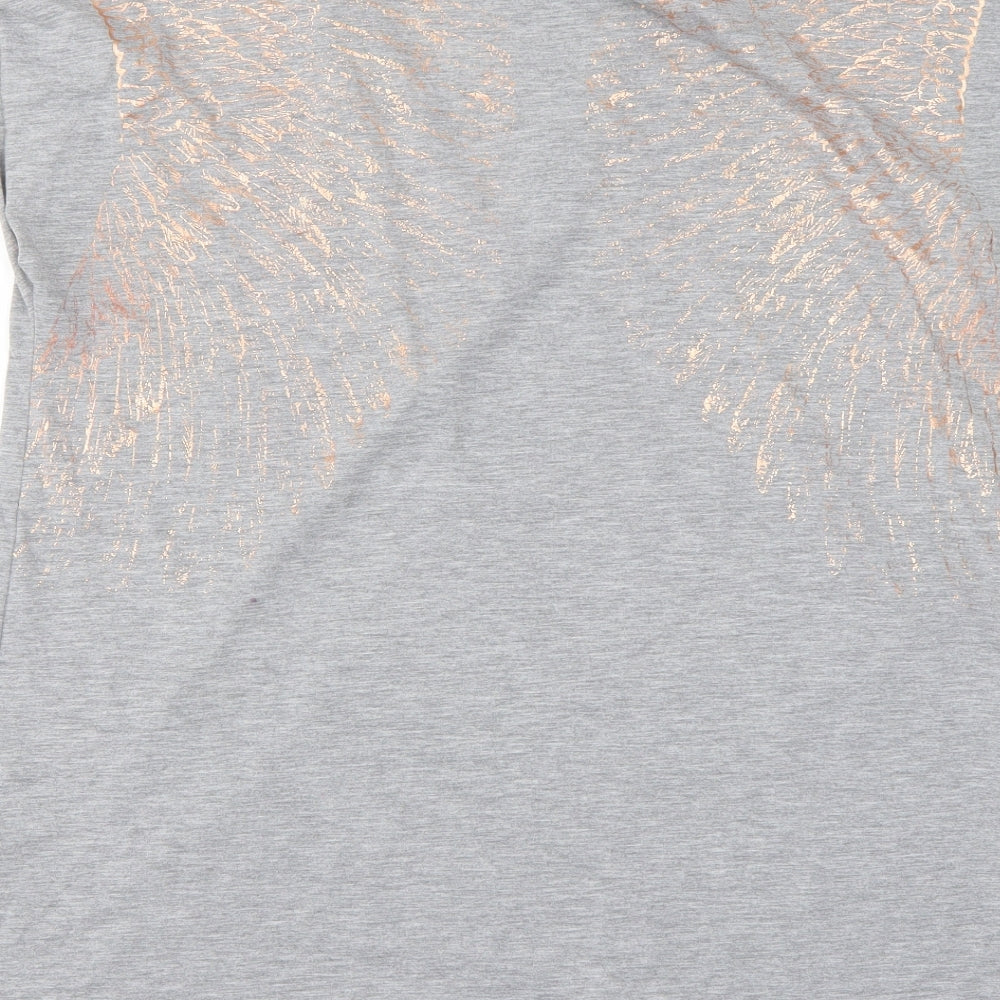 Marks & Spencer Womens Grey Basic T-Shirt Size 14