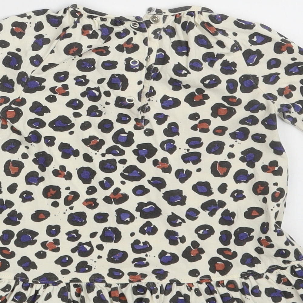 NEXT Girls Ivory Animal Print A-Line Size 12-18 Months