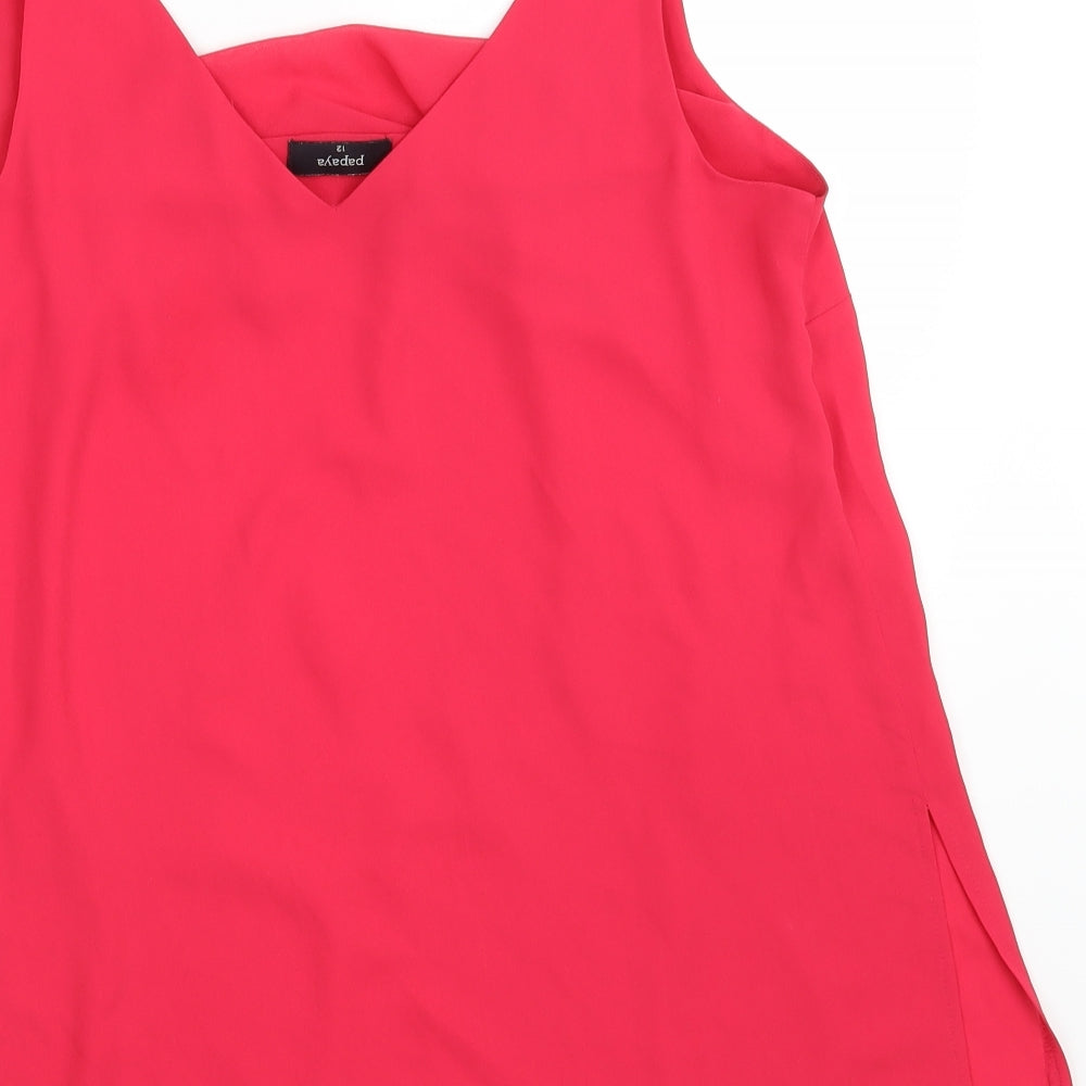 Papaya Womens Pink Basic Blouse Size 12