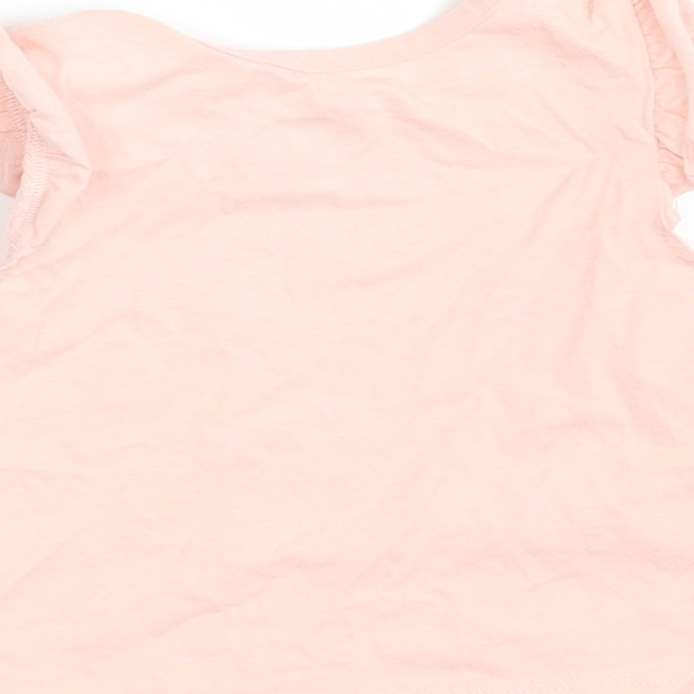 George Girls Pink Basic T-Shirt Size 0-3 Months