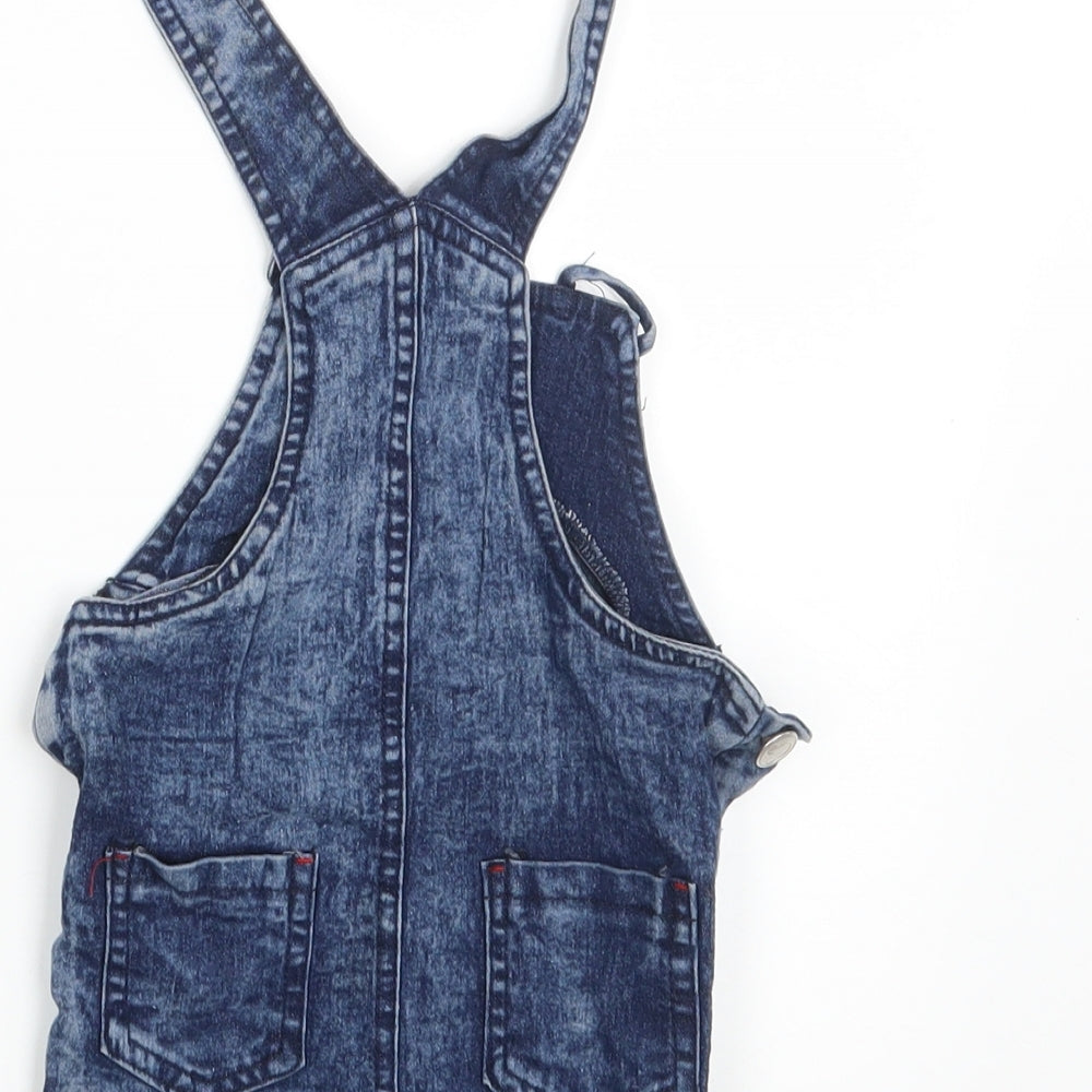 Mickey Mouse Baby Blue Denim Pinafore/Dungaree Dress Size 6-9 Months