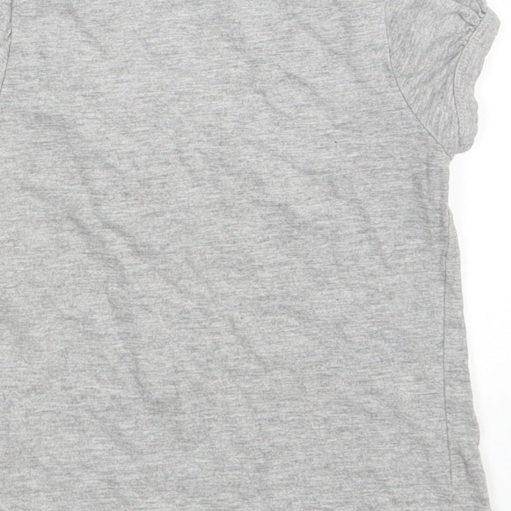 Matalan Girls Grey Basic T-Shirt Size 4-5 Years