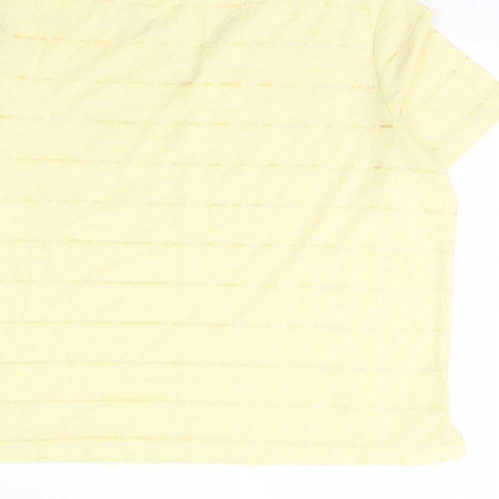 BM Womens Yellow Basic Blouse Size M