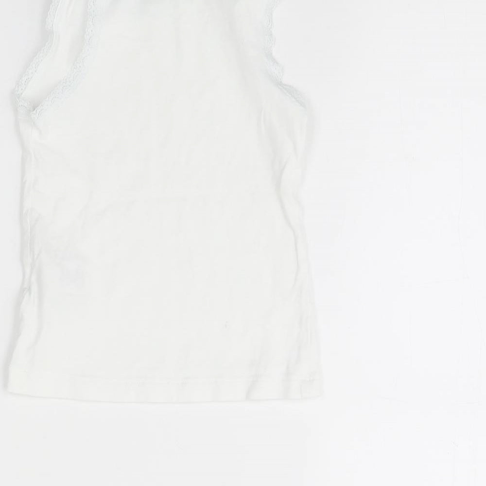 NEXT Girls White Basic Tank Size 3 Years - Vest