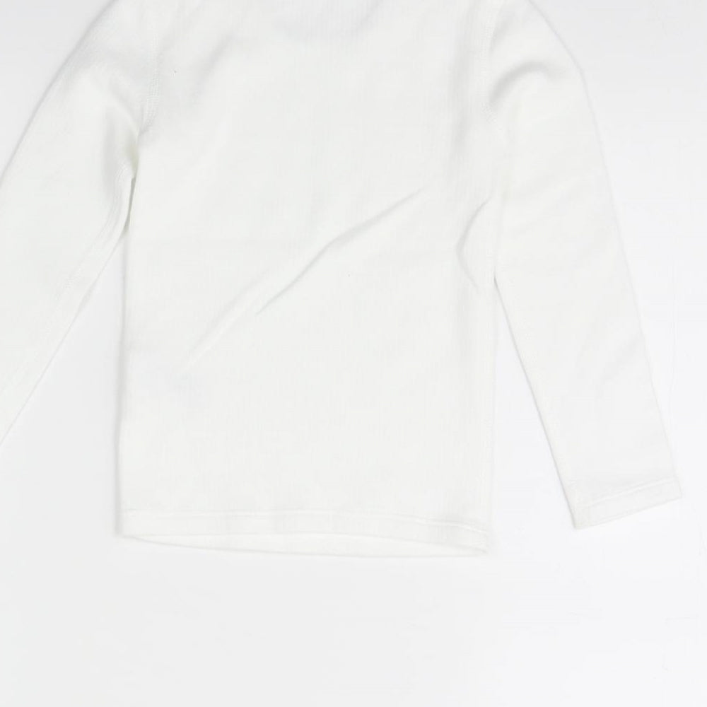 Marks & Spencer Girls White Basic T-Shirt Size 3 Years