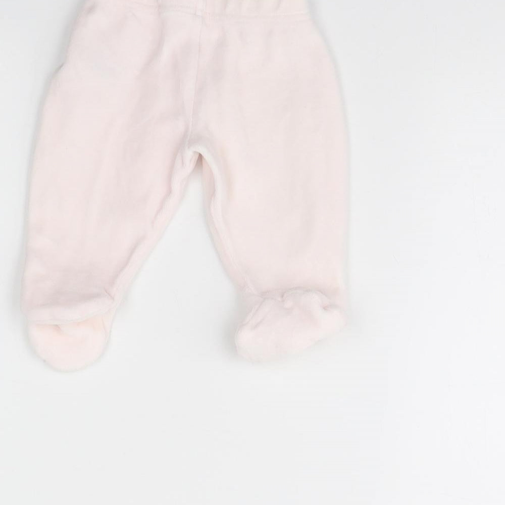 Marks & Spencer Girls Pink Jogger Trousers Size 0-3 Months